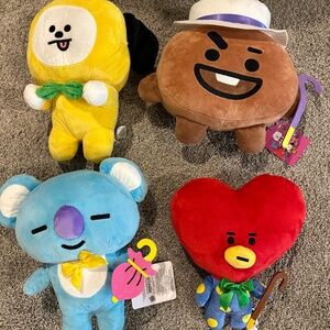 NEW-BTS Korean plushies (set of 4)